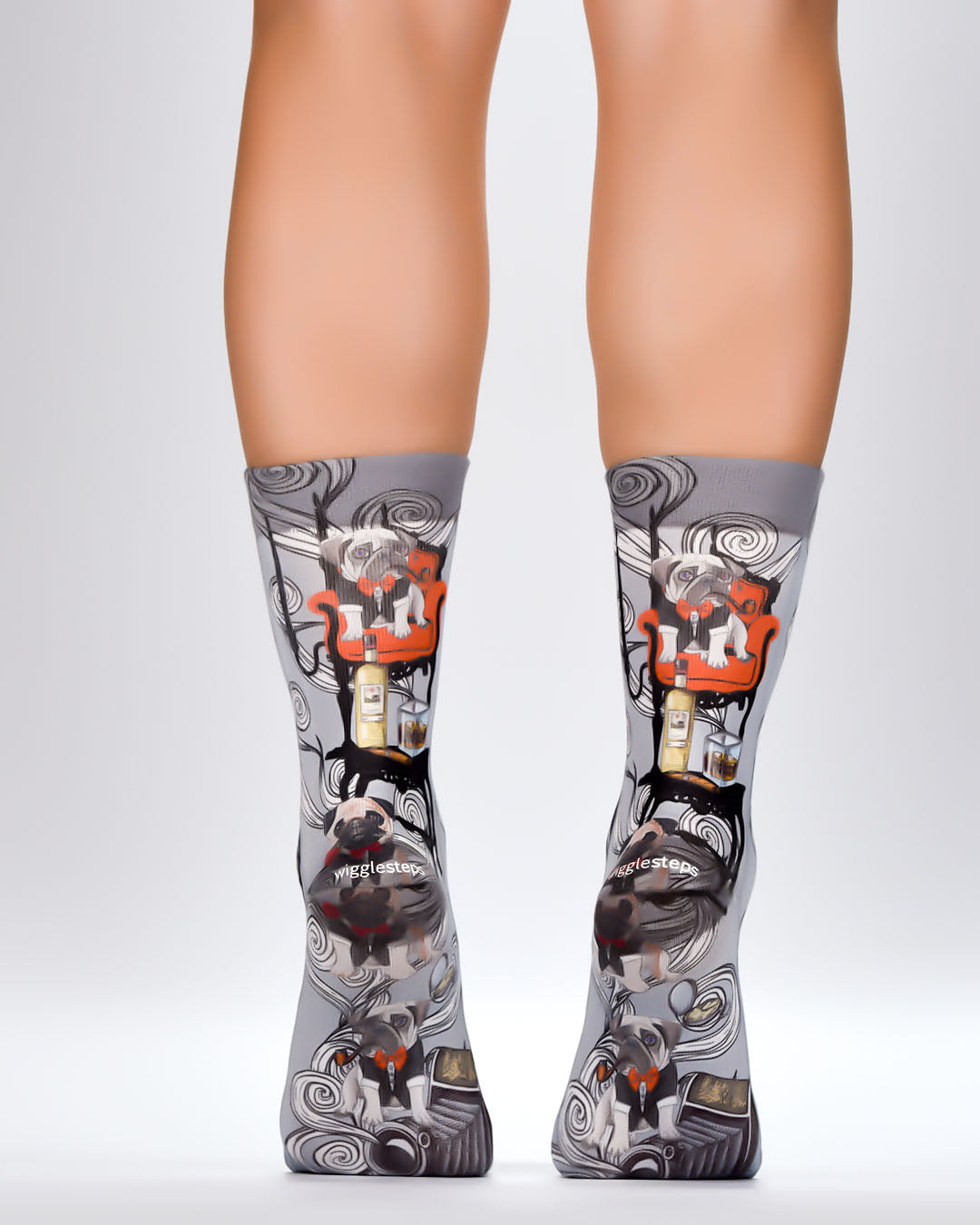 Rich Pug Lady Sock
