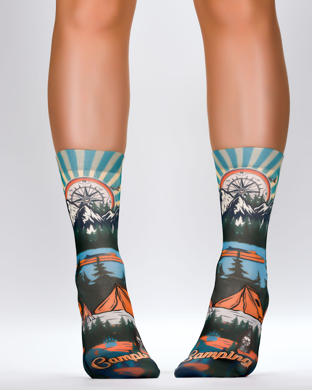 Camping Lady Sock