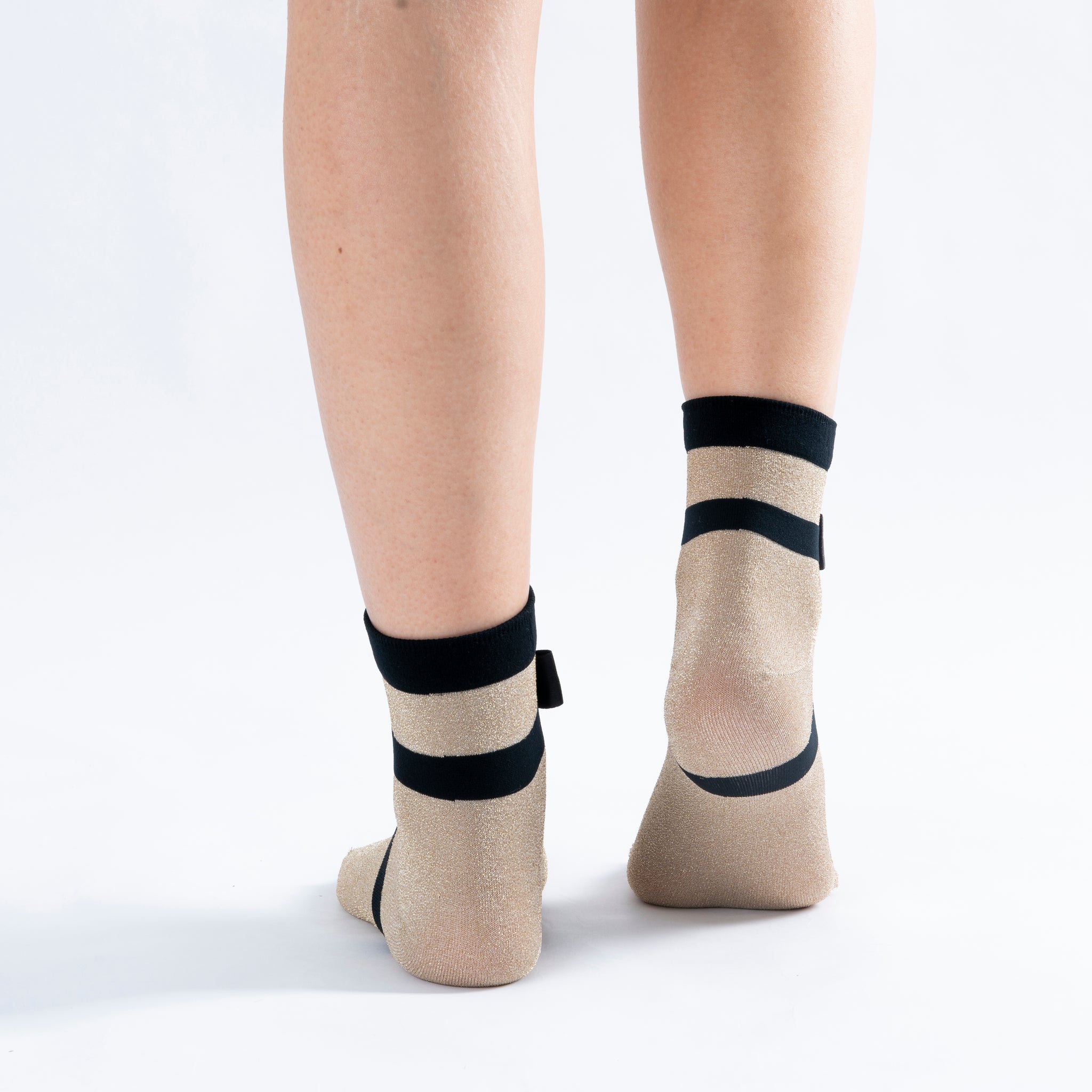 Lurex Ribbon High Sock