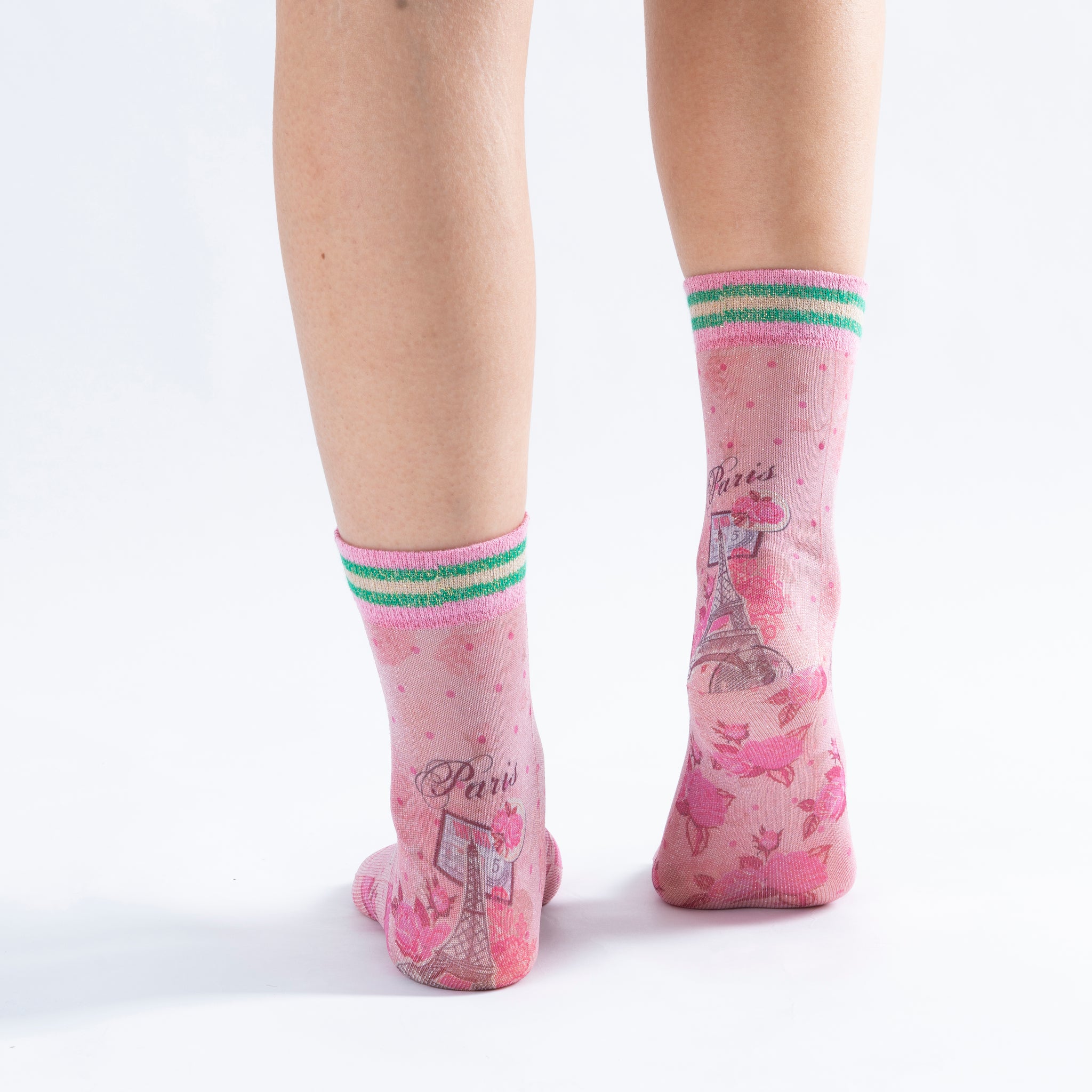 Glitter Sweet Paris High Sock