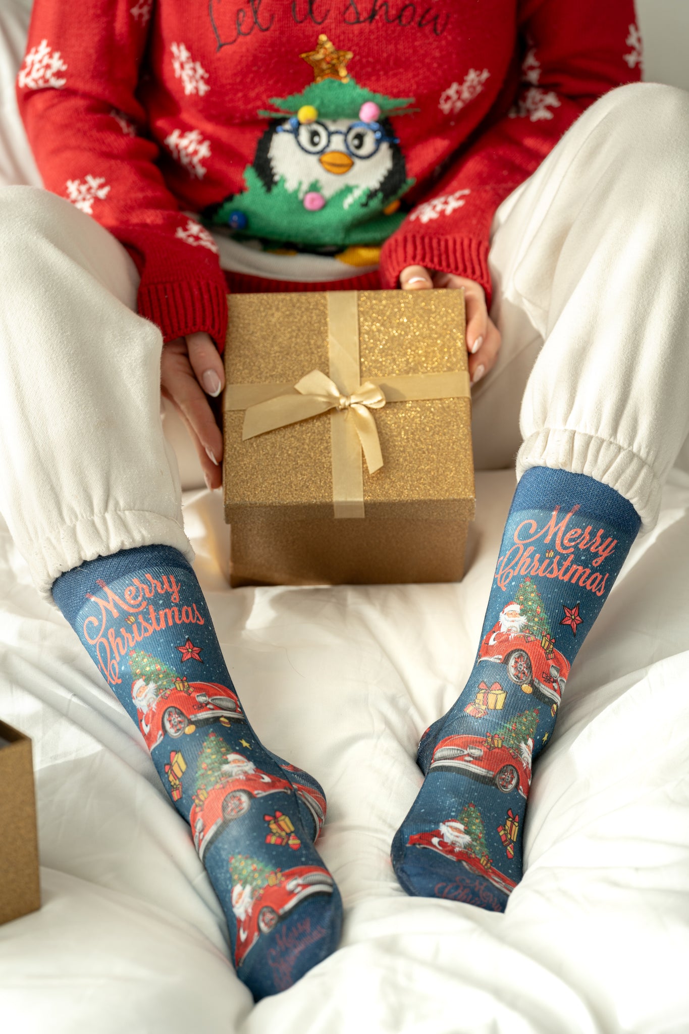 Christmas Car Lady Sock