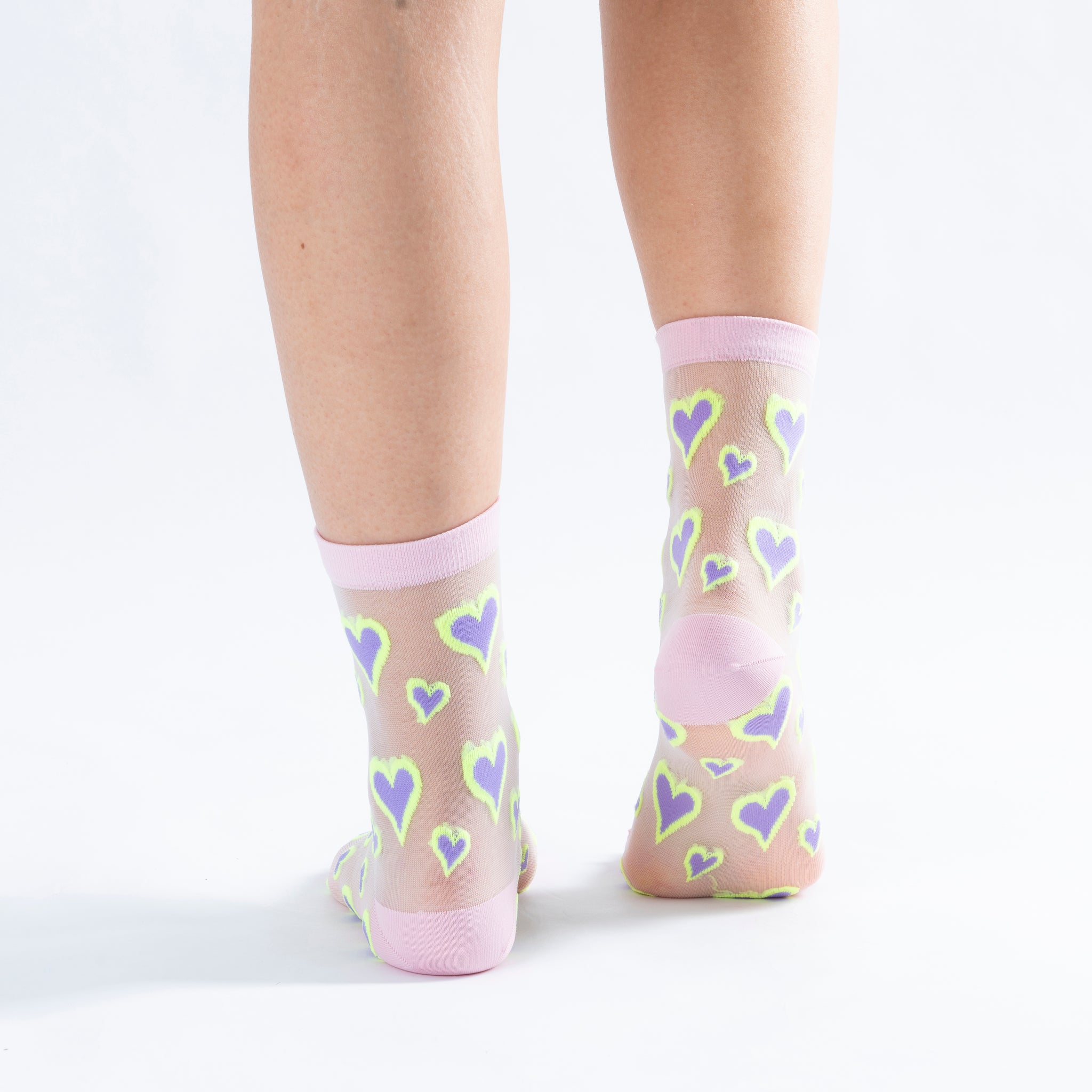 Neon Heart I High Sock