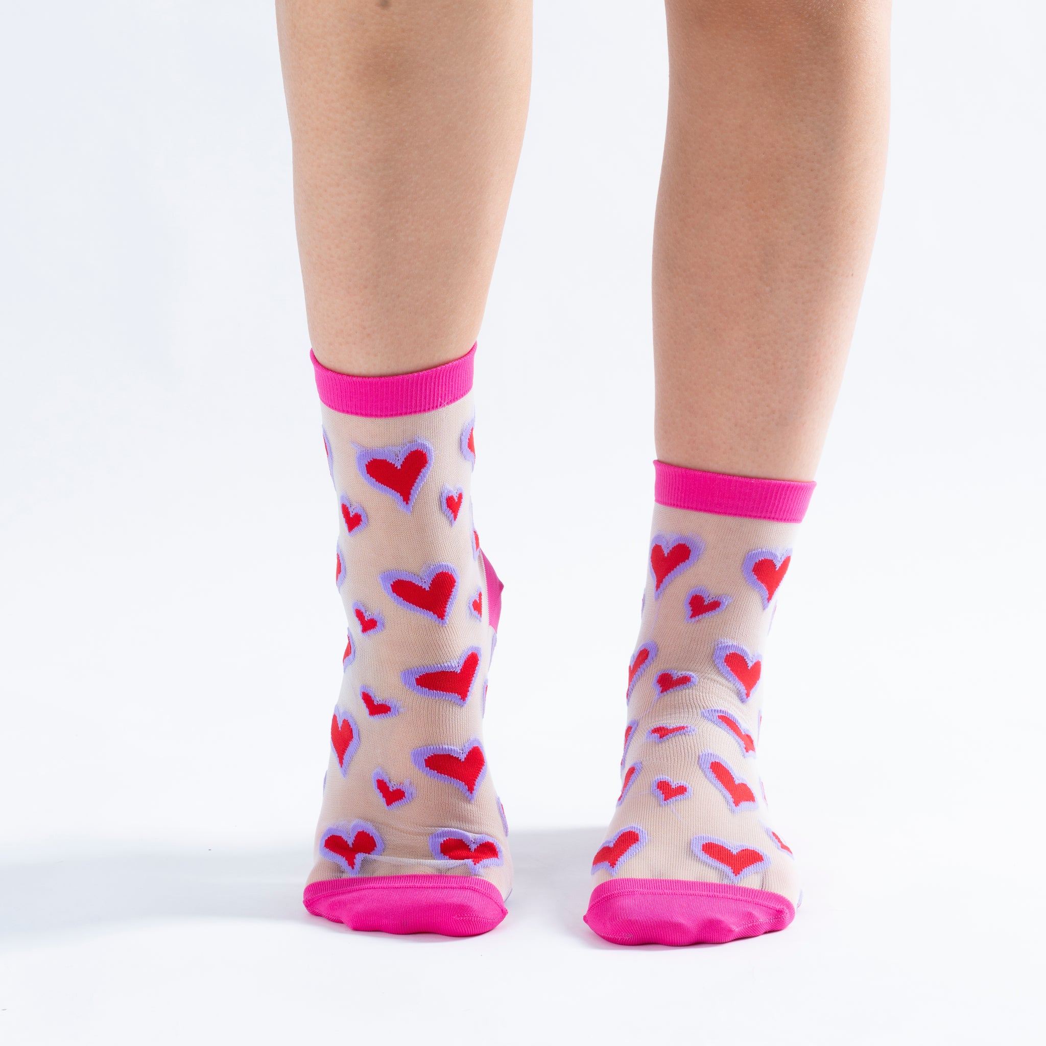 Neon Heart II High Sock