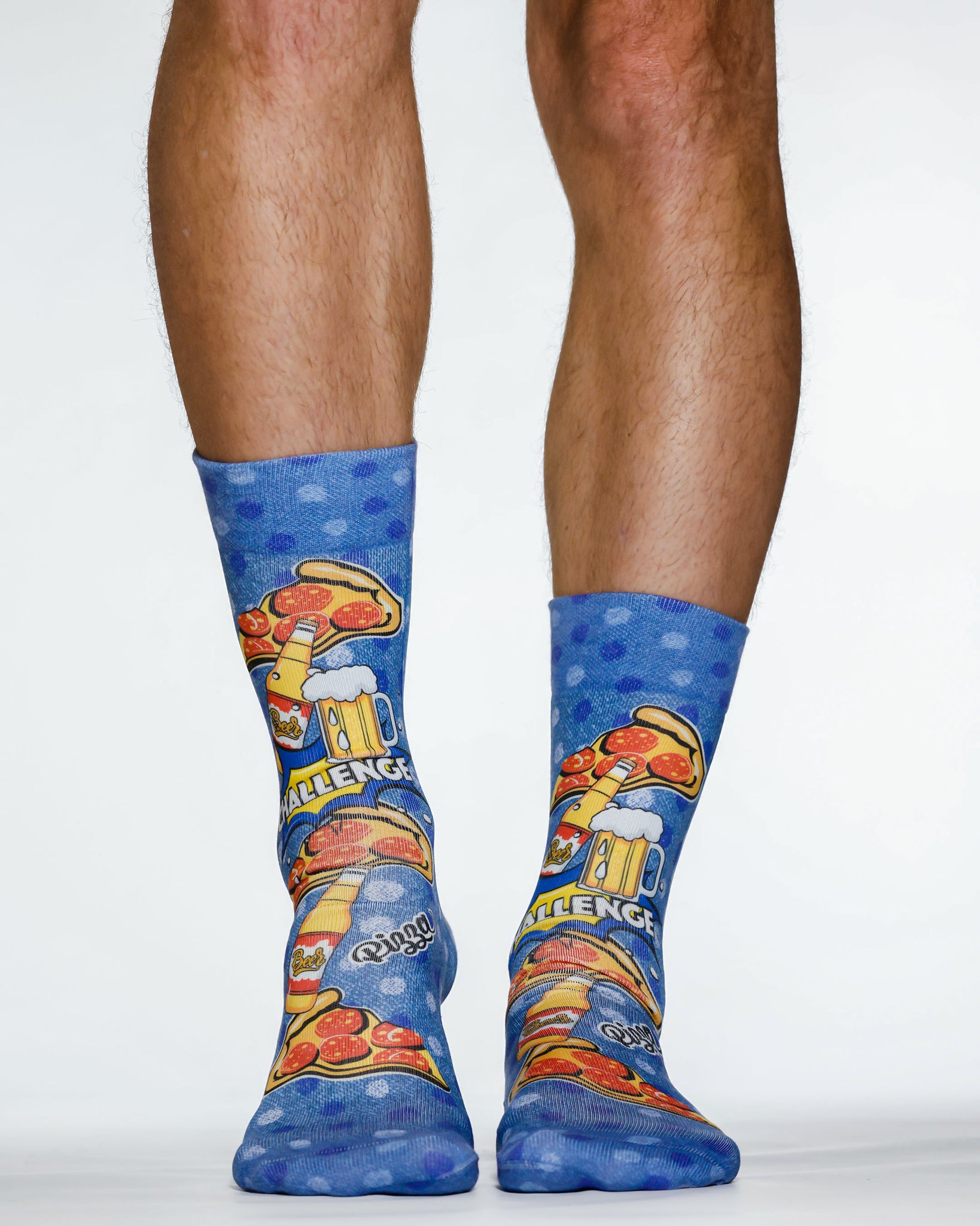 Pizza Challenge Man Sock