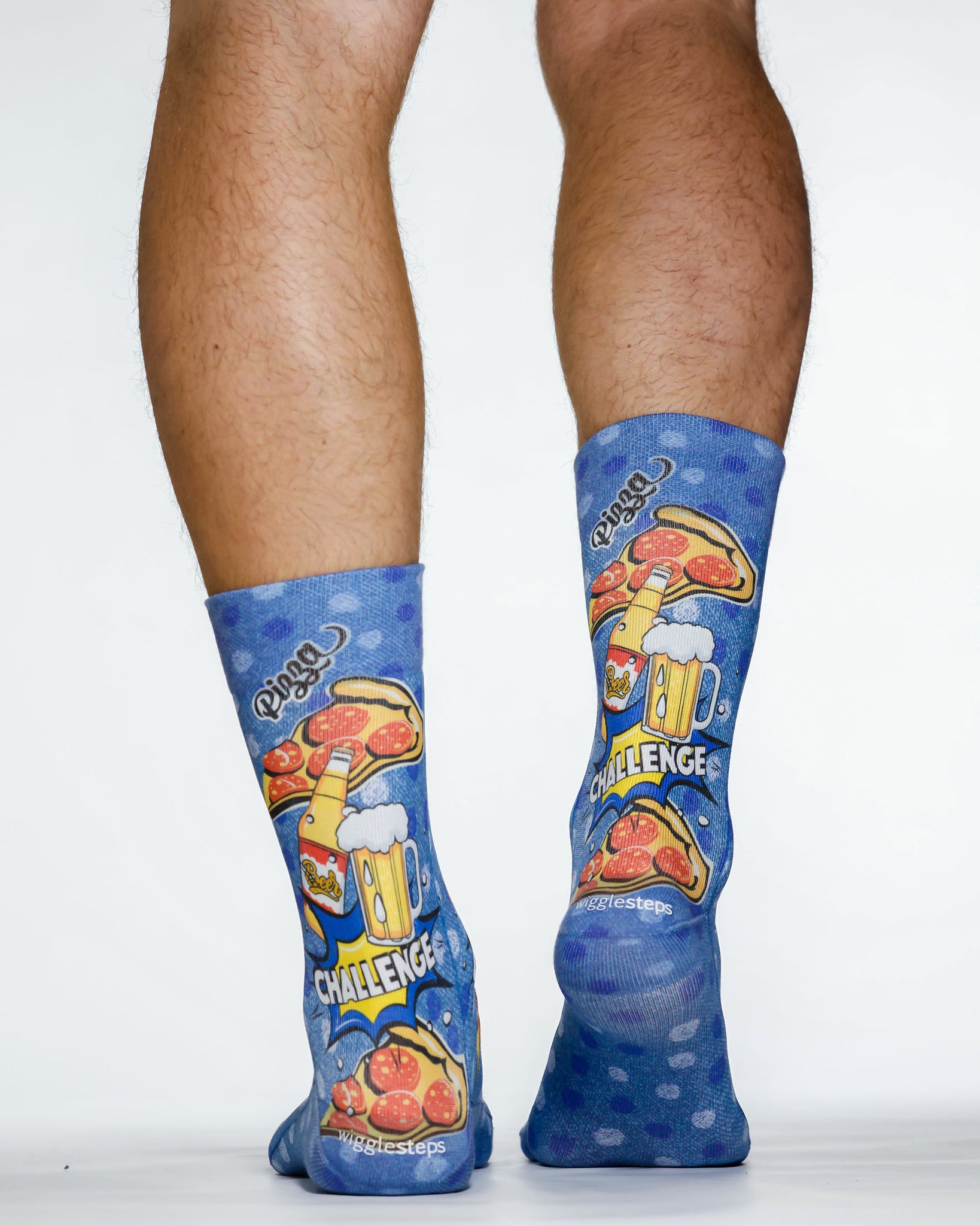 Pizza Challenge Man Sock