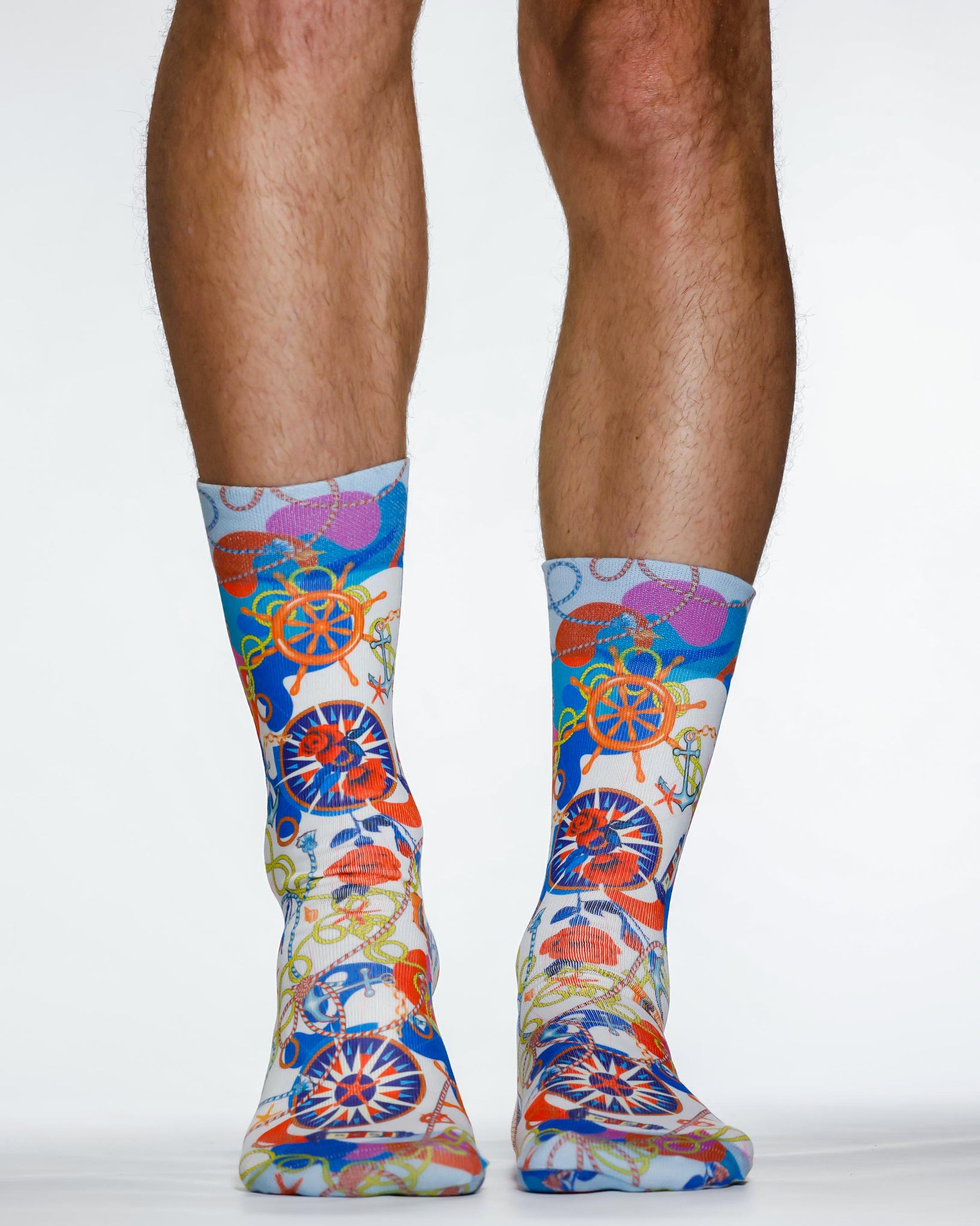 White Marine Man Sock