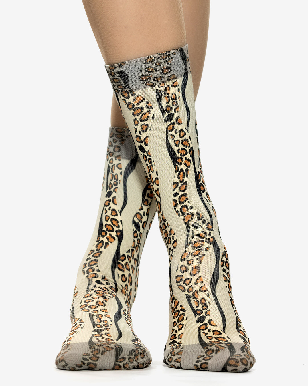 LEO WAVE BROWN Lady Socks