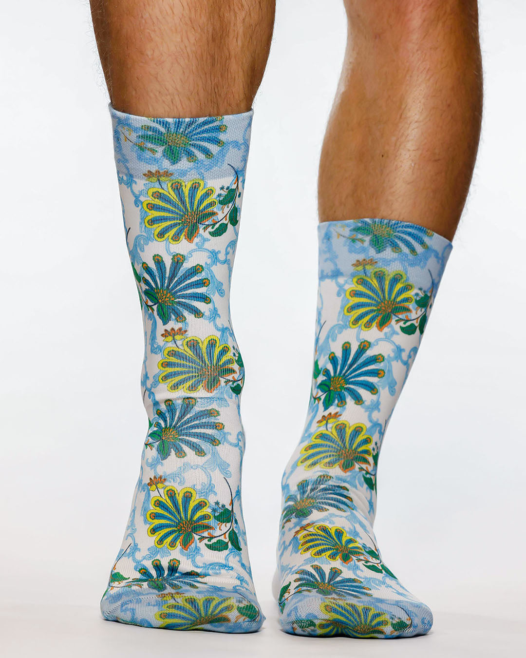Fan Flowers Man Sock