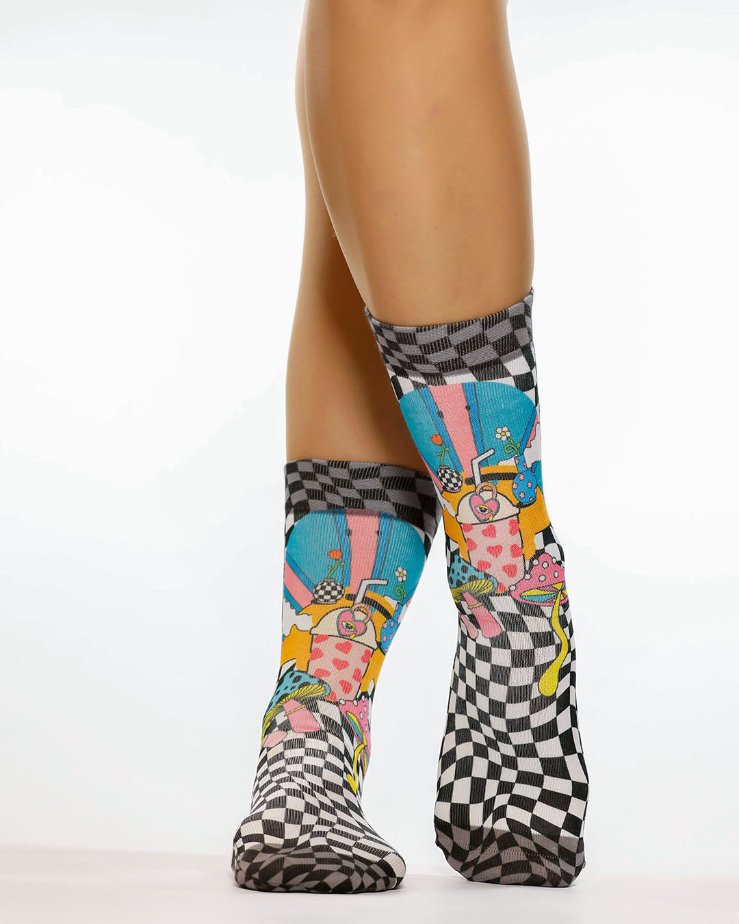 Happy Mushroom Lady Socks