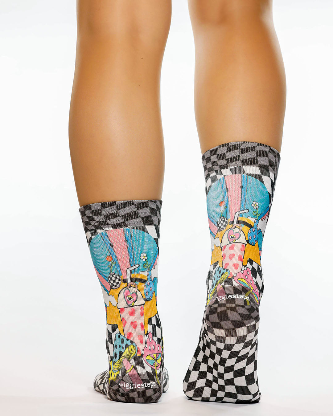 Happy Mushroom Lady Socks