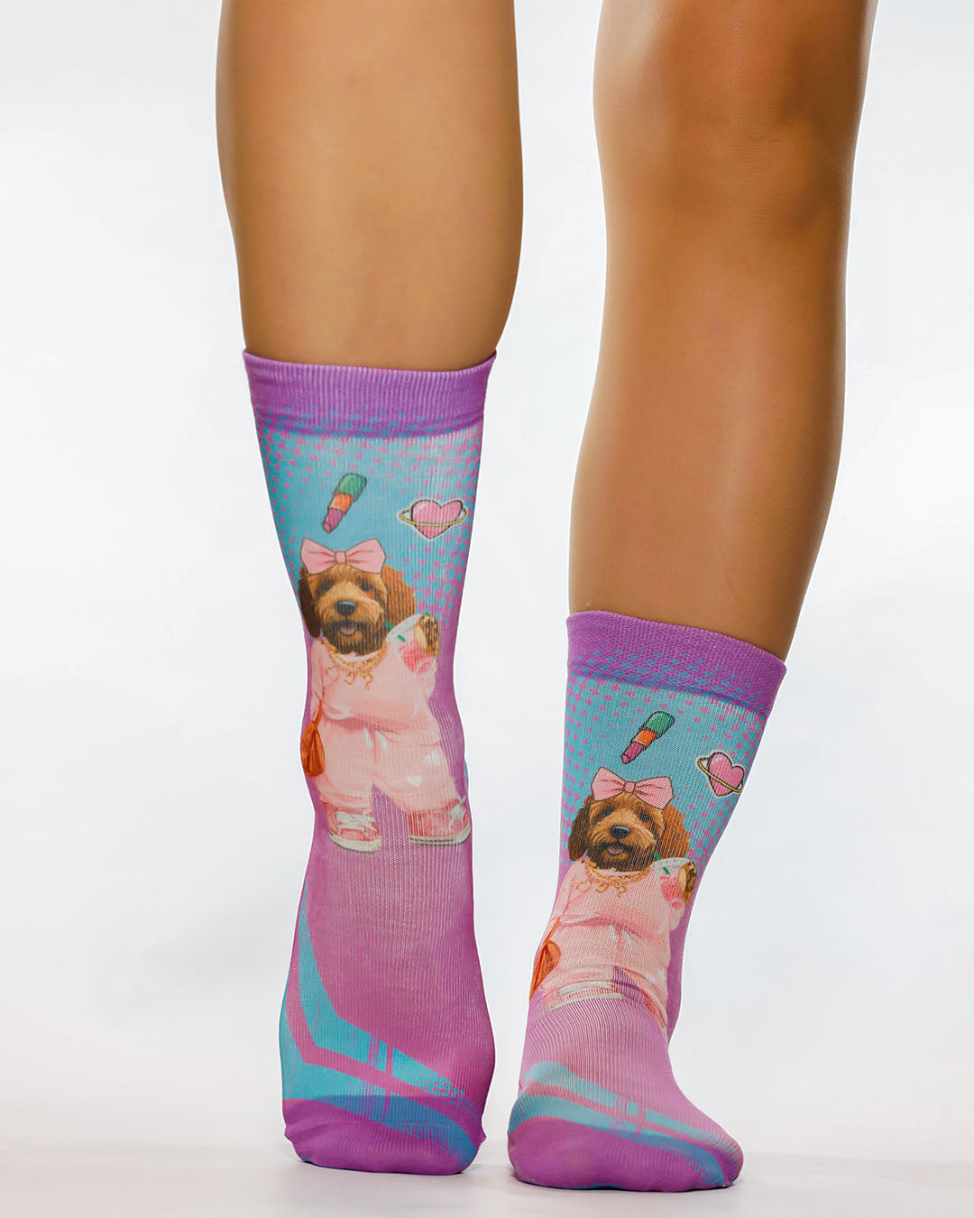 Tiki Dog I Lady Socks