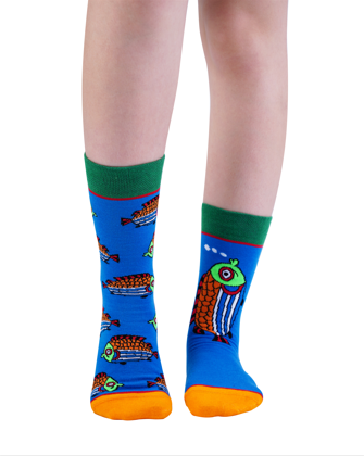 LONELY FISH Knitting Socks