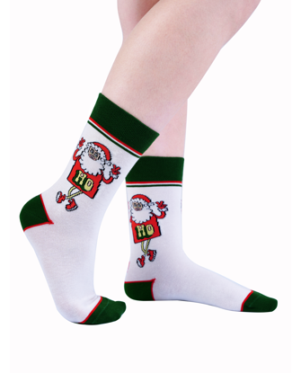 HAPPY SANTA Knitting Socks
