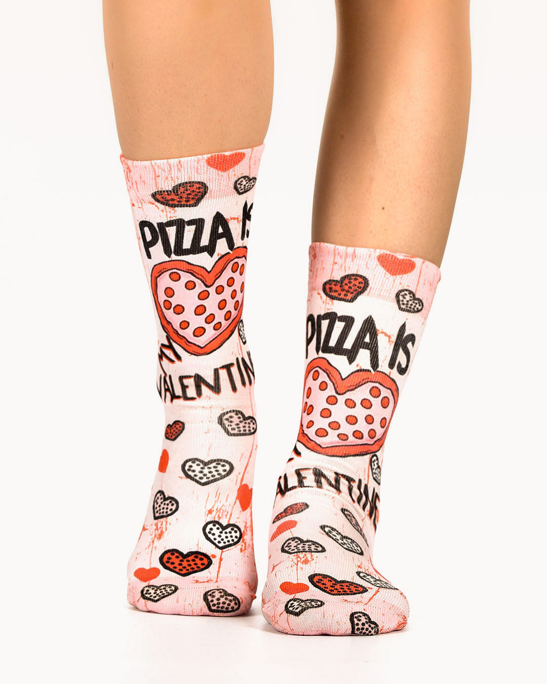 Pizza Is My Valentine Lady Sock