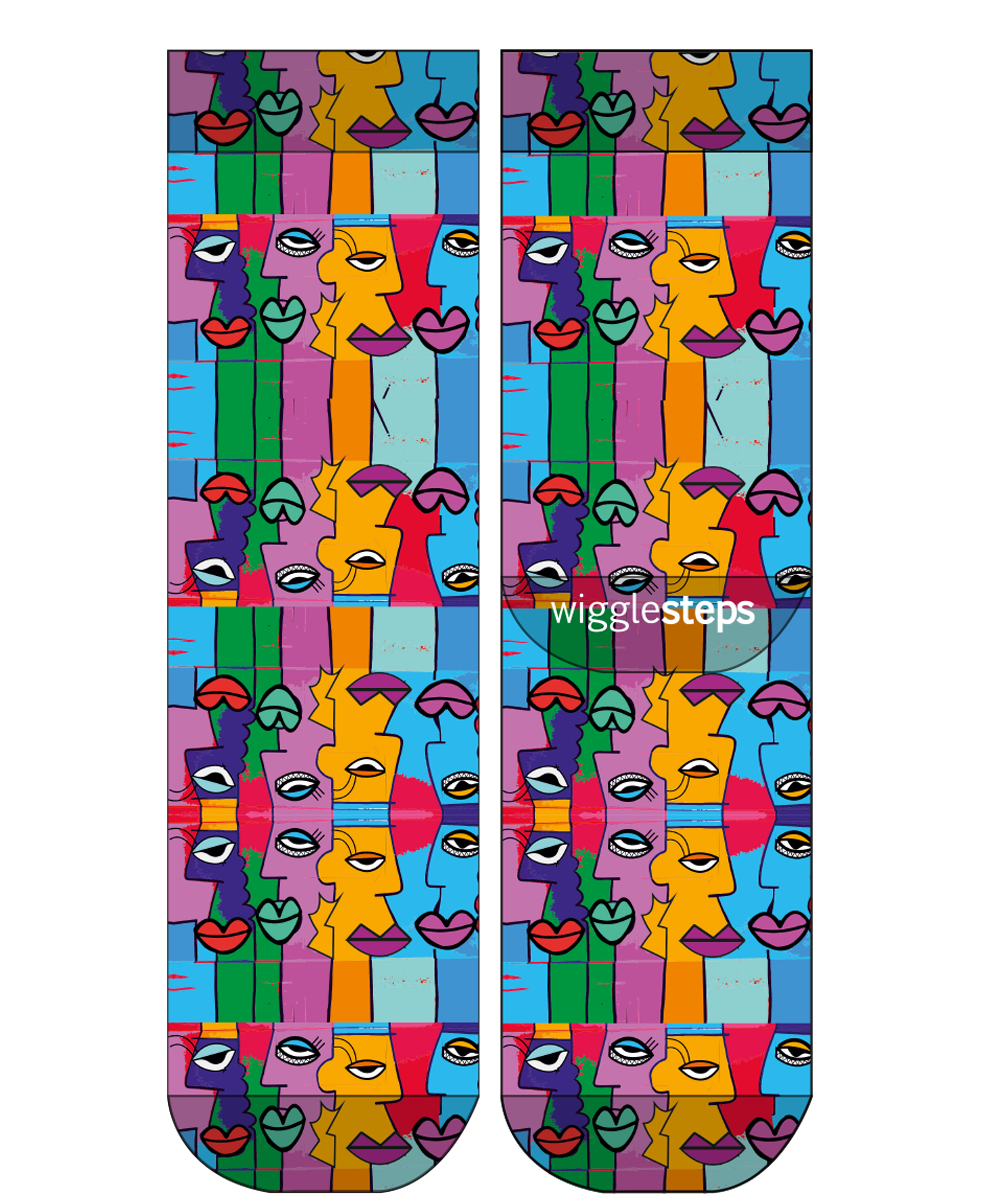 Berlin Wall Lady Socks