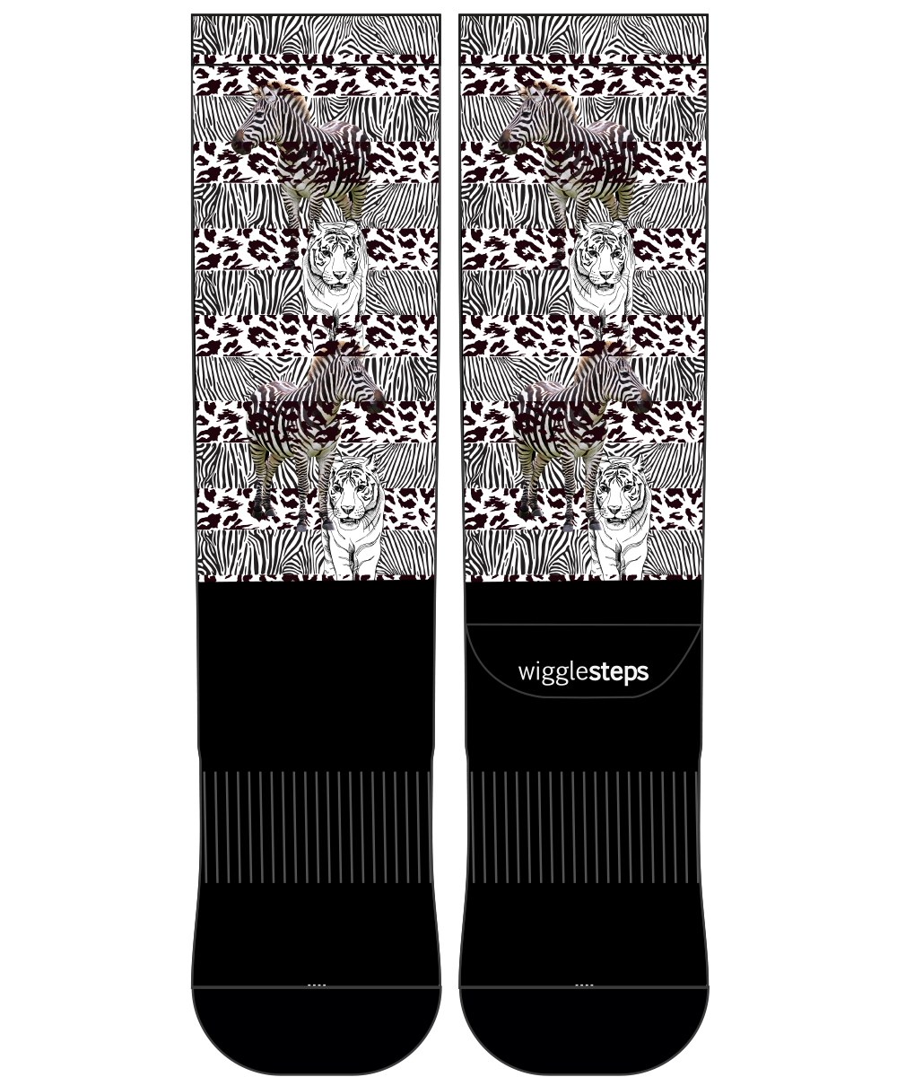 Zebra & Tiger Performance Long Sock