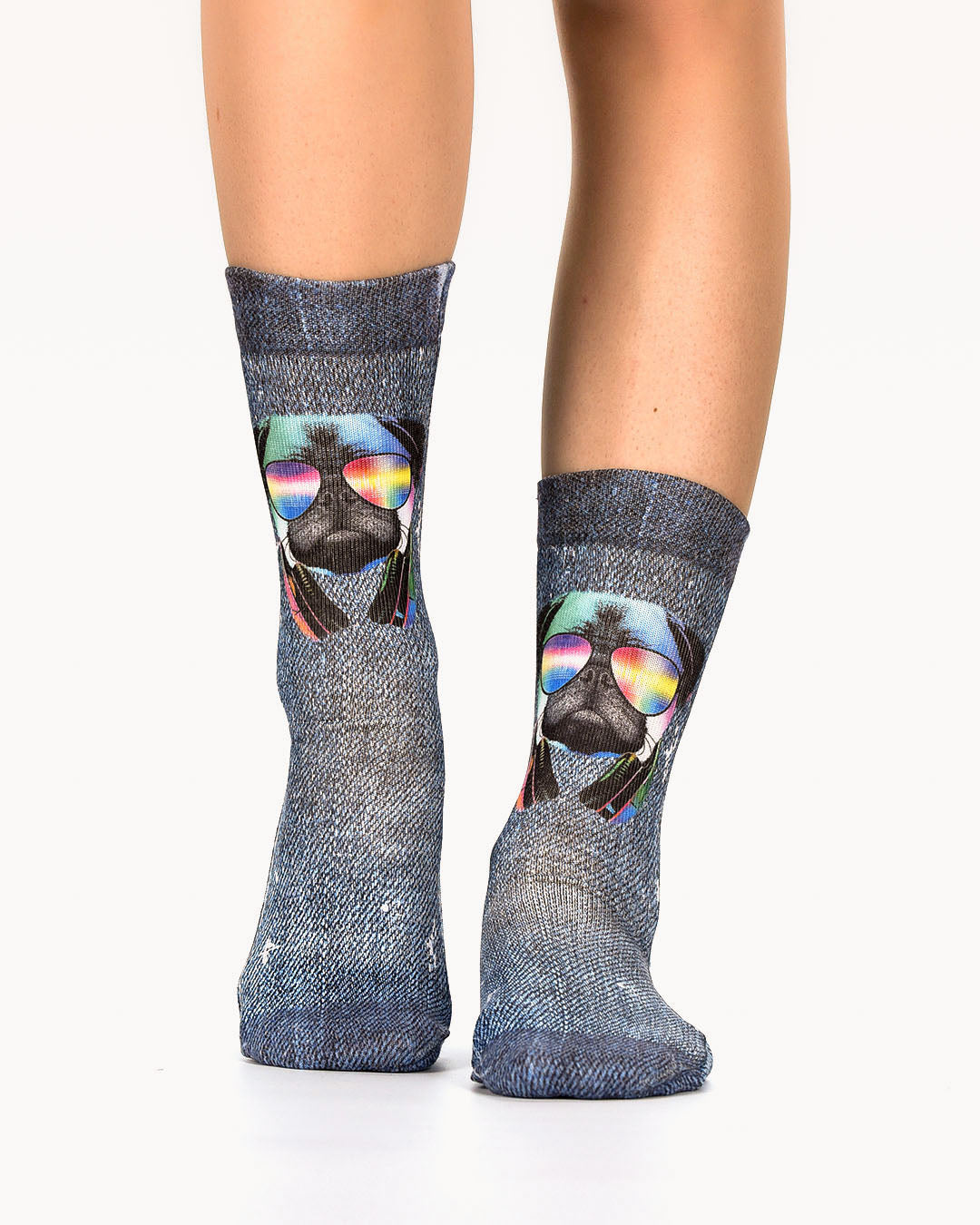 Hippie Pug Lady Sock