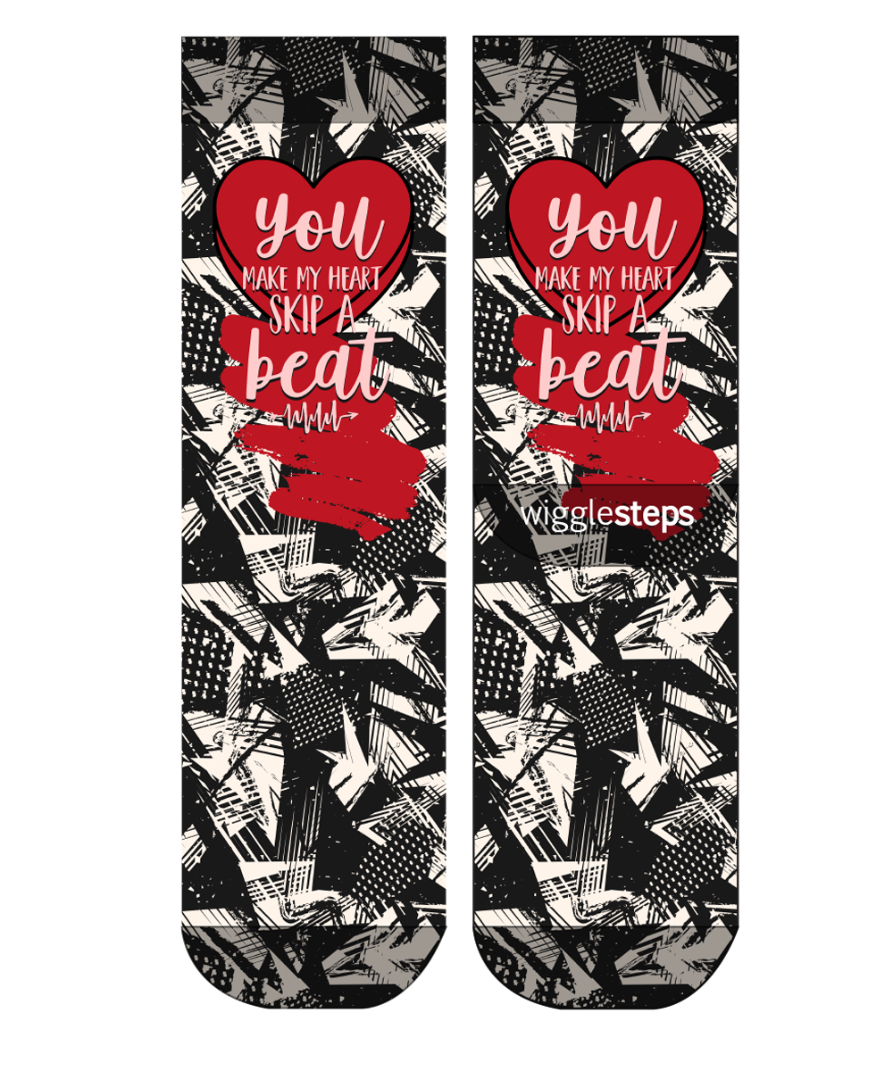 Heart Beat Lady Sock