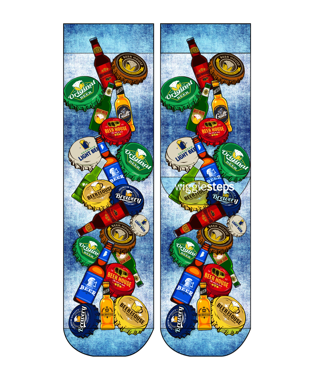 Beer & Crowns Man Sock