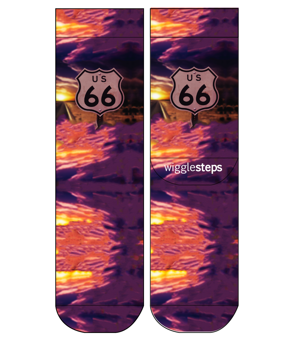 Route 66 Man Sock