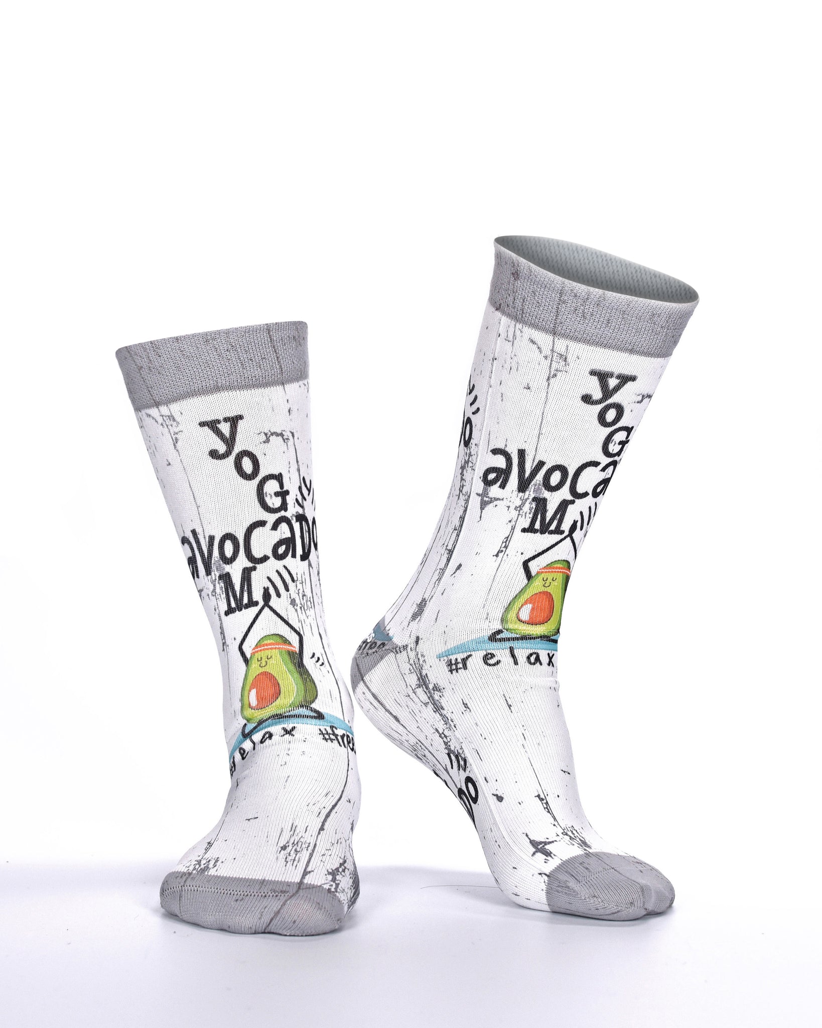 Yoga Avocado Lady Sock