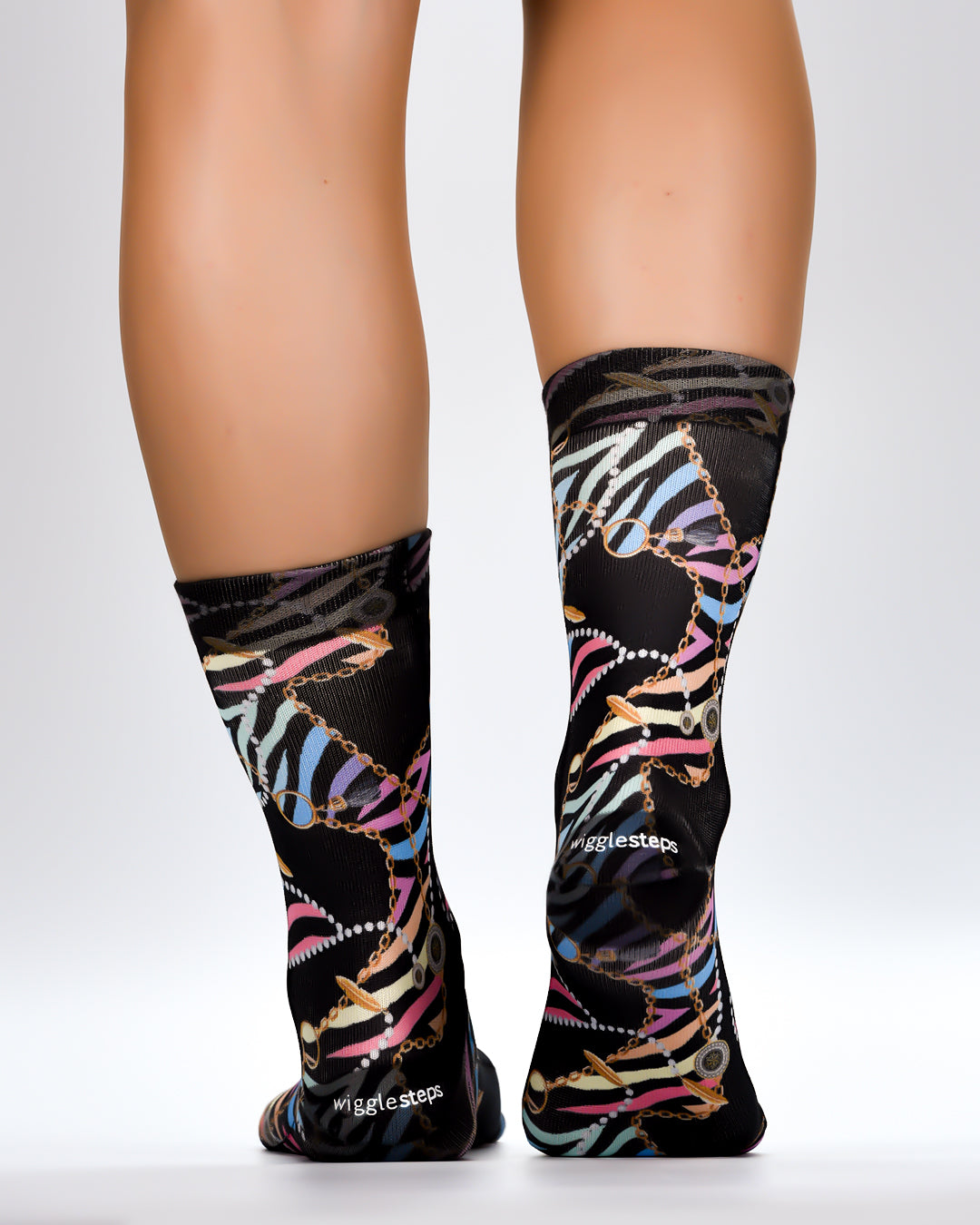 Zebra Chain Lady Socks
