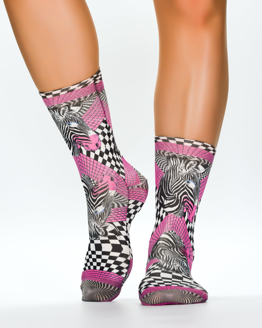 Zebra Illusion Lady Socks