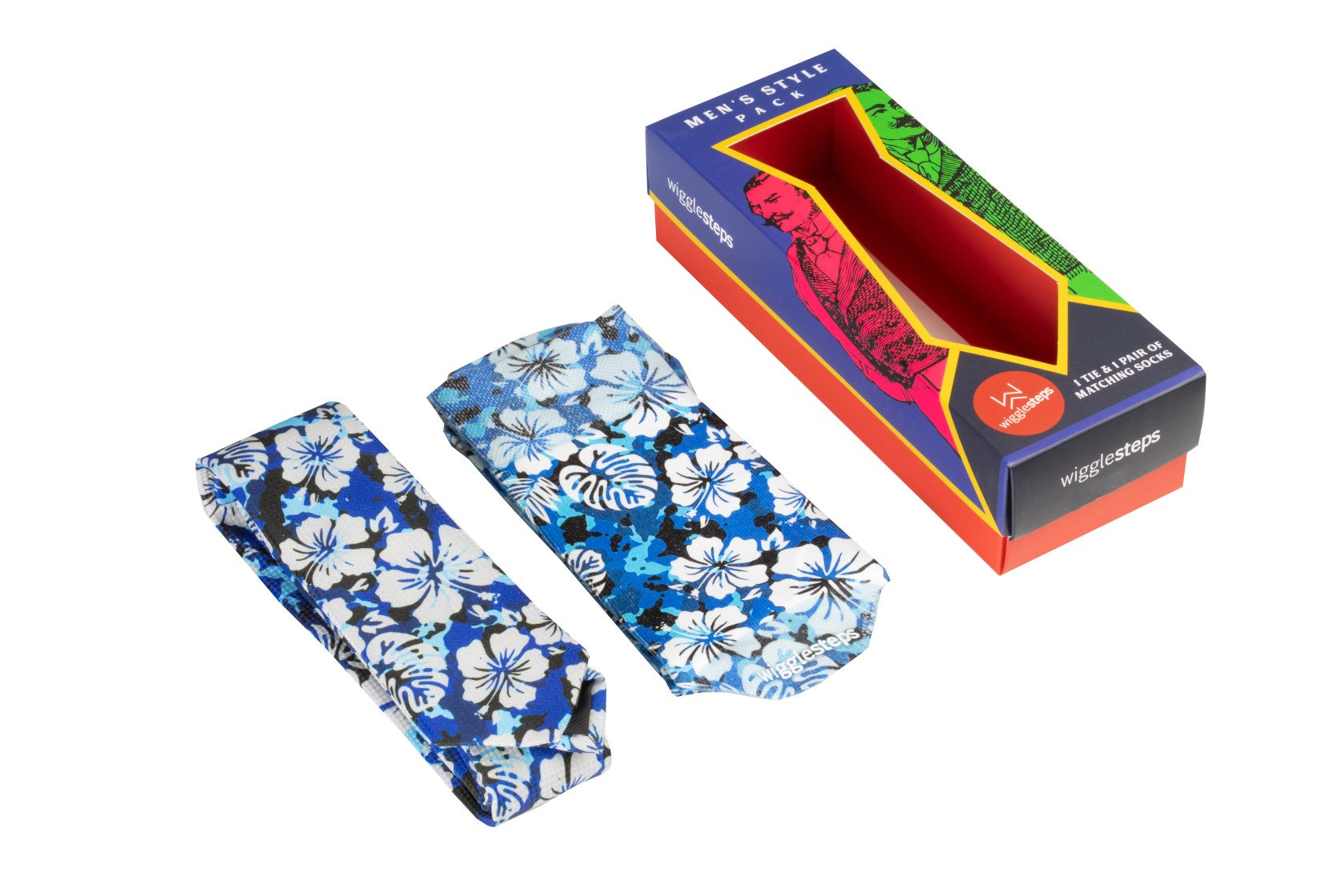 Blue Freesia Tie & Sock Pack